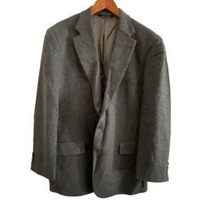 Brooks Brothers 346 Jacket Men's 43L Gray Wool Blazer Coat Classic Vented